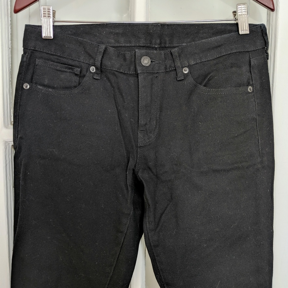 UNIQLO black denim jeans, 27x34, size 10 pants